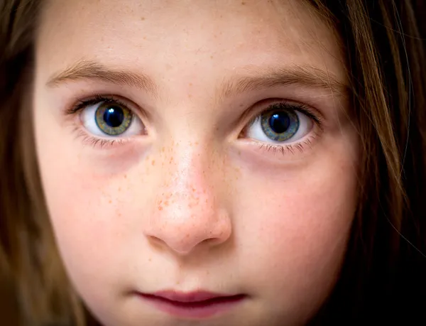 Malá holka oči — Stock fotografie