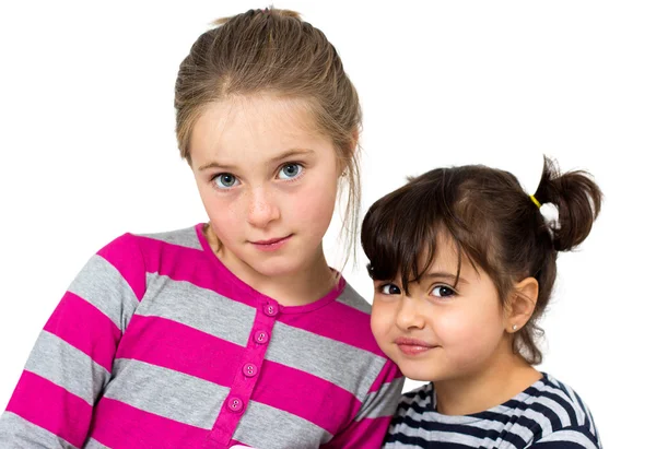 Two happy little girls — Stock Photo, Image