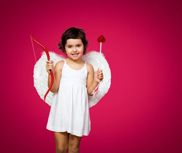 Cupido bambina — Foto Stock