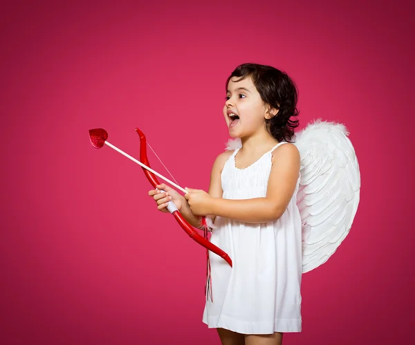 Cupido bambina — Foto Stock