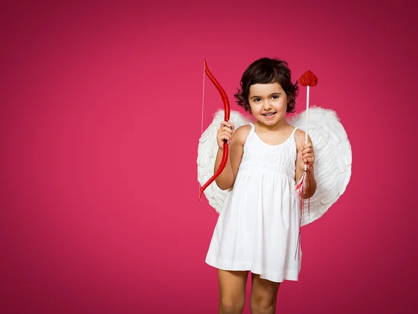 Cupido bambina — Foto Stock