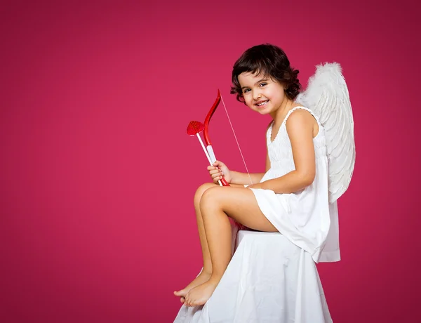 Cupid little girl — Stock Photo, Image