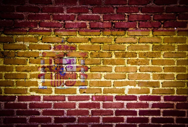 Bakstenen muur vlag — Stockfoto