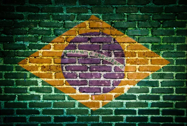 Brick wall flag — Stock Photo, Image