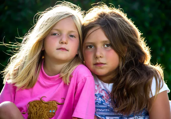 Little girls in nature — Stock Photo, Image