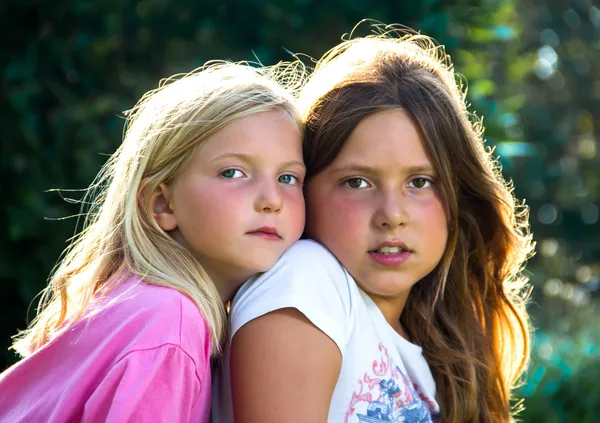 Little girls in nature — Stock Photo, Image