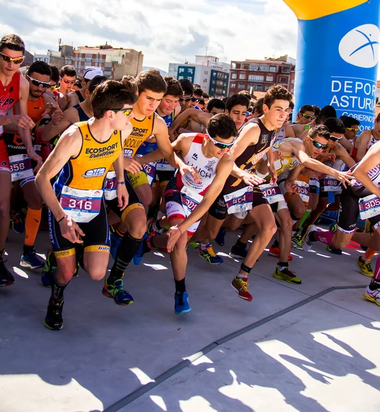 Campeonato de Duatlón — Foto de Stock