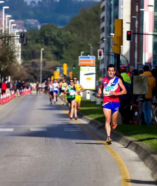 Maratón en Gijón — Foto de Stock