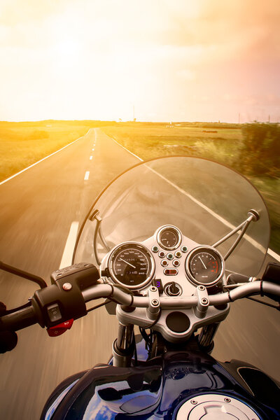 Motorcycle rider view