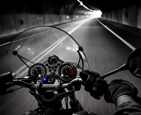 Motorcycle rider view — Stock Photo, Image