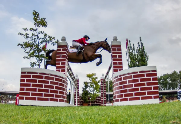 Caballo competencia de salto — Foto de Stock