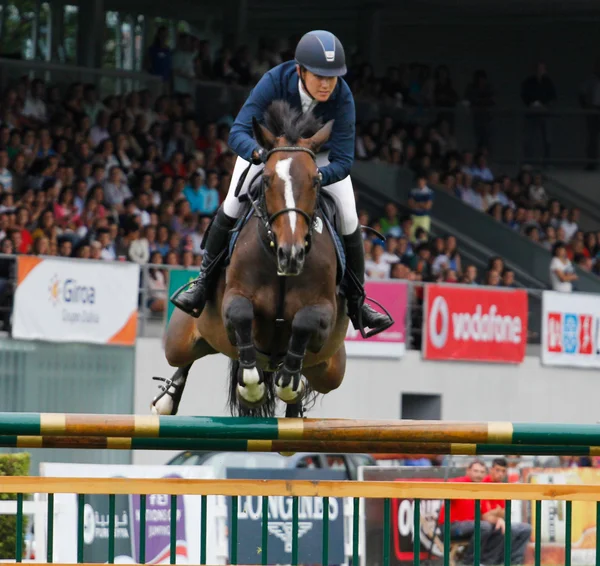 Competição de salto de cavalo — Fotografia de Stock