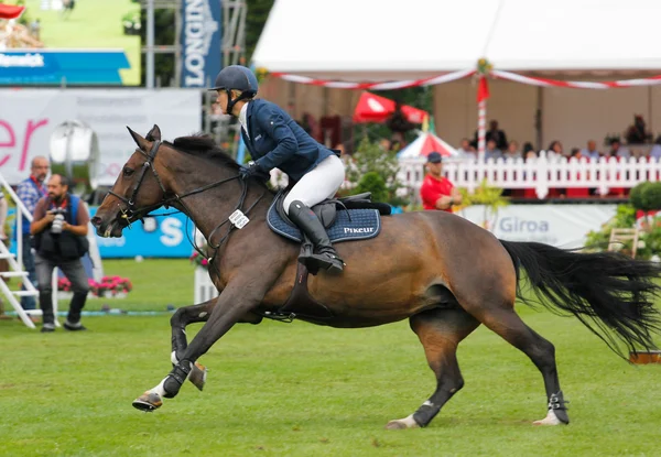 Horse jumping competition — Stock Photo, Image