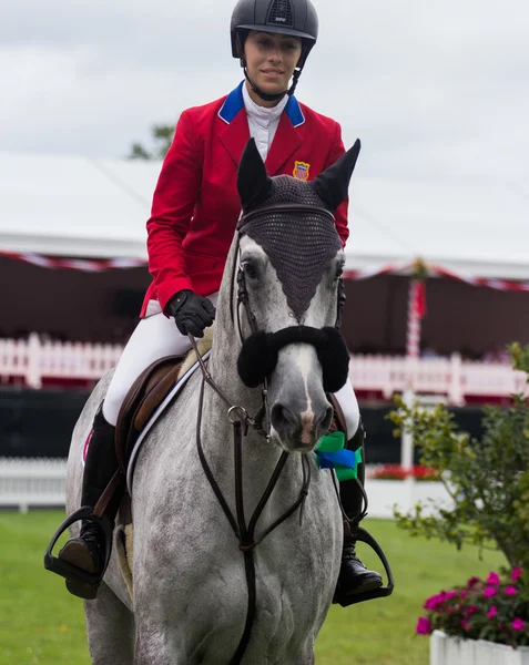 Horse jumping competition — Stock Photo, Image