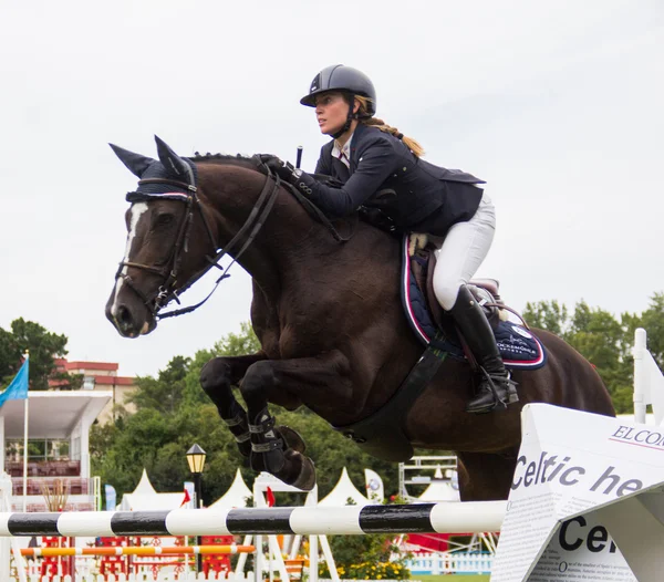 Competição de salto de cavalo — Fotografia de Stock