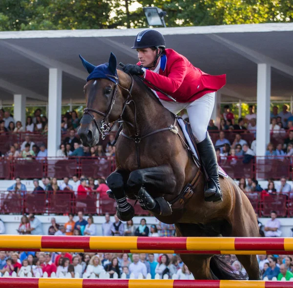 Horse jumping competition — Stock Photo, Image