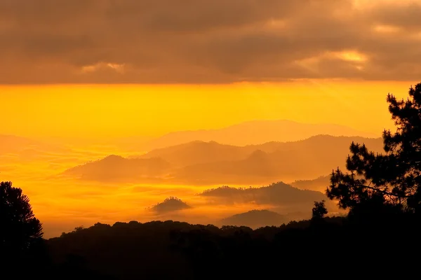 Paisagem em uma montanha — Fotografia de Stock