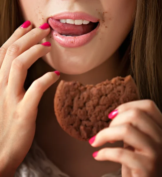 Eat cookies — Stock Photo, Image
