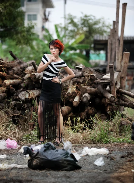 Trash fashion — Stockfoto