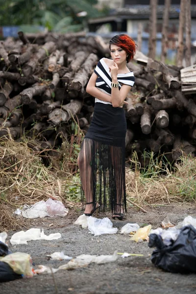 Trash fashion — Stockfoto