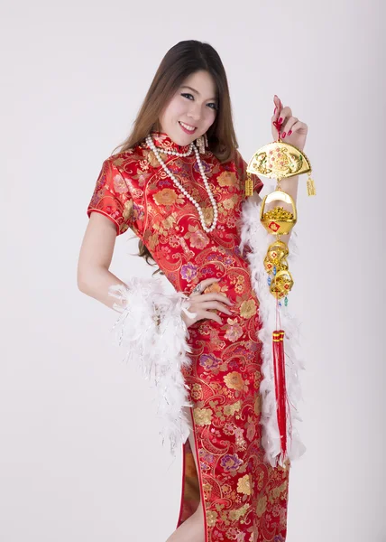 Vestido cheongsam — Fotografia de Stock