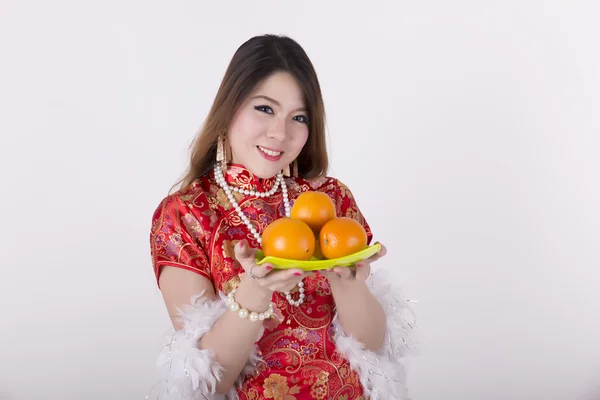 Vestido cheongsam — Fotografia de Stock