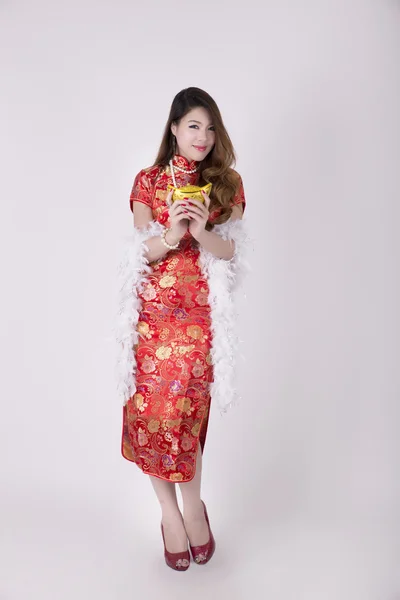 Vestido cheongsam — Fotografia de Stock
