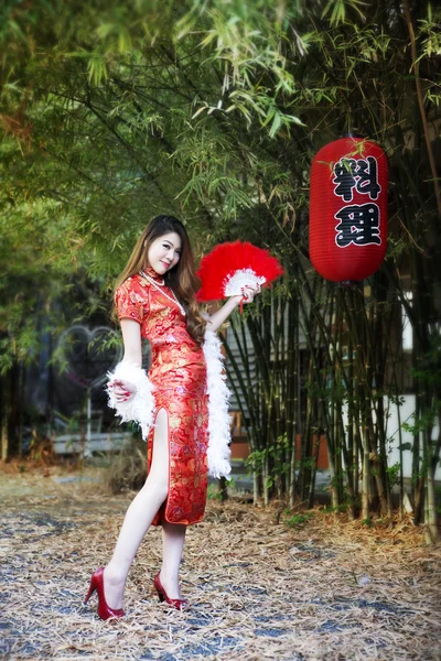 Cheongsam klänning — Stockfoto