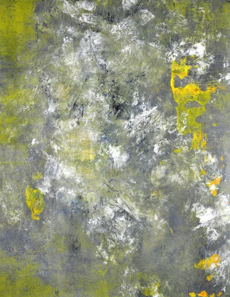 Pintura de arte abstracta gris y amarilla —  Fotos de Stock
