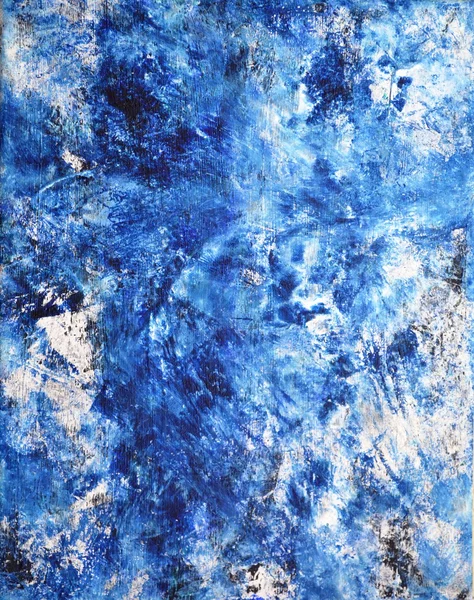 Mavi ve beyaz soyut sanat resim — Stok fotoğraf