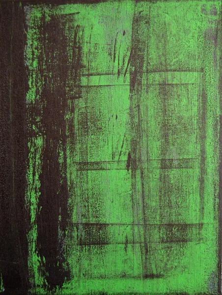 Pittura astratta in verde e nero — Foto Stock