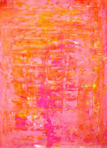 Narancssárga és rózsaszín elvont művészet festés — Stock Fotó