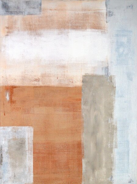Brown and Grey Abstract Art Painting