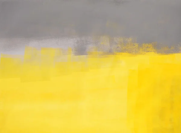 Pintura abstrata cinzenta e amarela da arte — Fotografia de Stock