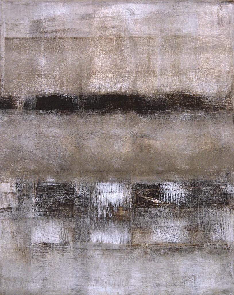Brown and Grey Abstract Art Painting — Stock Photo © t30gallery 14239233