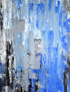 gri ve mavi soyut sanat resim