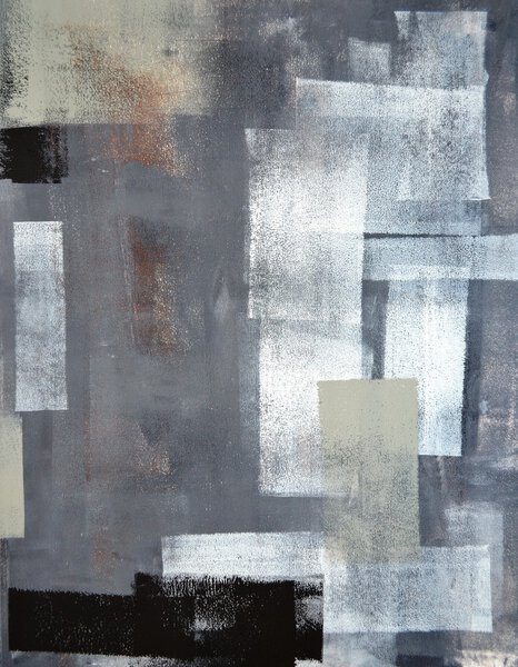 Brown and Grey Abstract Art Painting