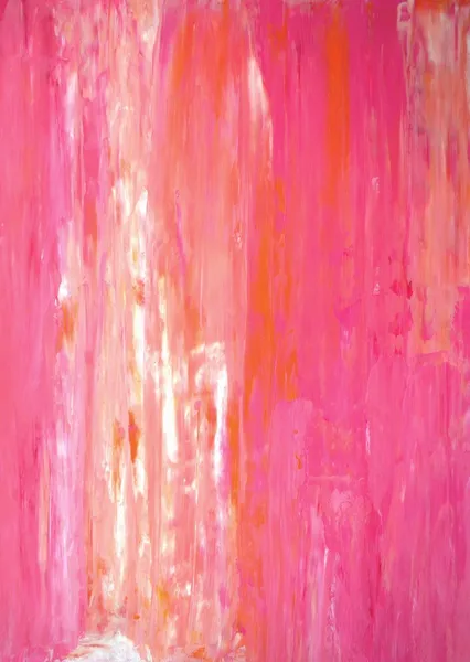 Абстрактная живопись розового и оранжевого цветов — стоковое фото
