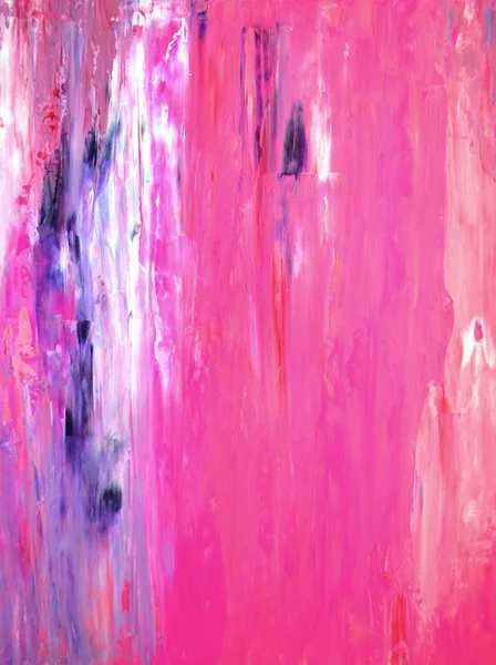 Pintura de arte abstrata rosa e rosa — Fotografia de Stock