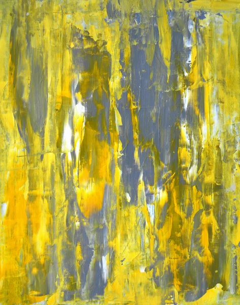 Peinture abstraite d'art gris et jaune — Photo