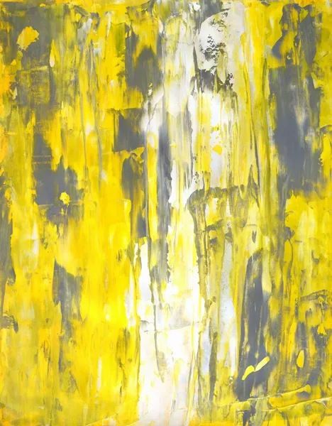 Peinture abstraite d'art gris et jaune — Photo