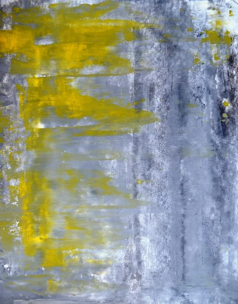 Peinture abstraite d'art gris et jaune — Photo