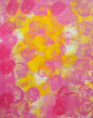 pembe ve sarı soyut sanat resim