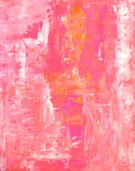 Orange and Pink Abstract Art Painting — Stock Photo, Image