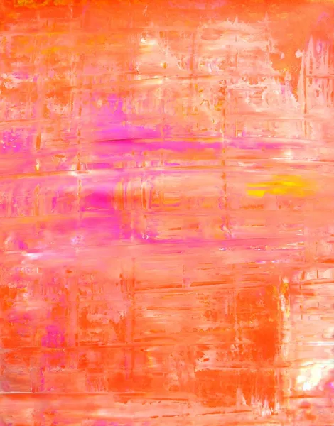 Oranje en roze abstracte kunst schilderij — Stockfoto