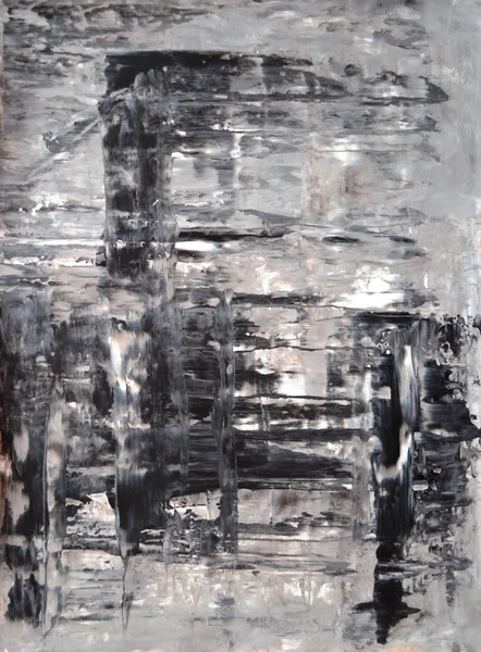 Grey and Beige Abstrak Art Painting Stok Lukisan  