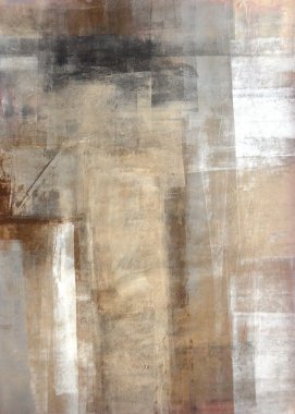 Brown and Beige Abstract Art Painting clipart