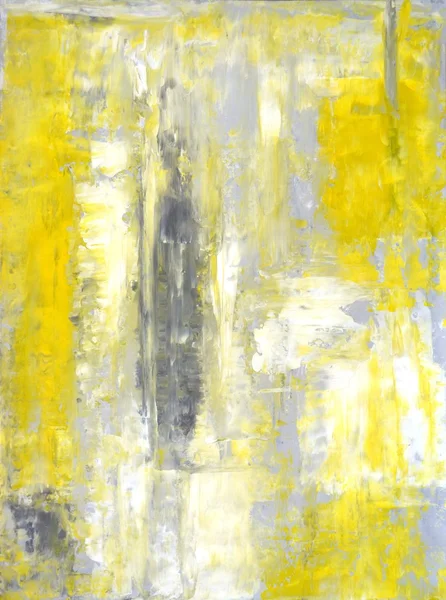 Peinture abstraite d'art gris et jaune — Photo