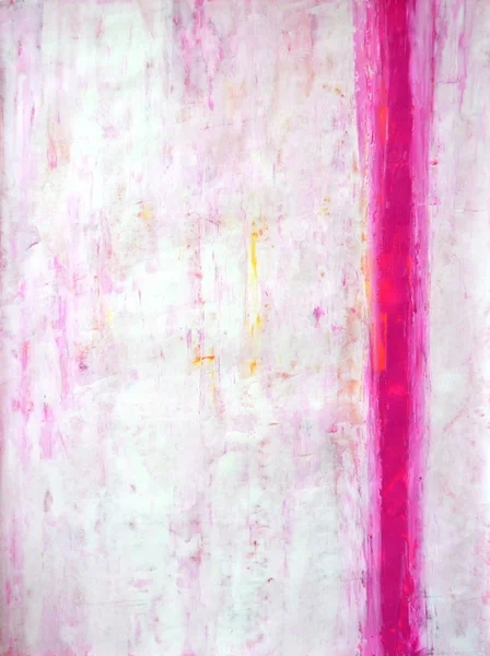 Pintura de arte abstracta rosa y amarilla — Foto de Stock