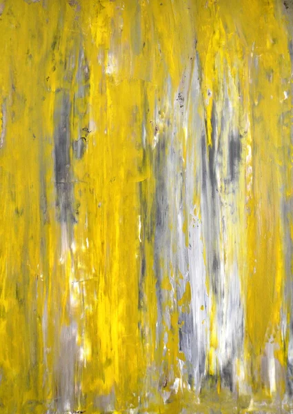 Peinture abstraite d'art gris et jaune — Photo